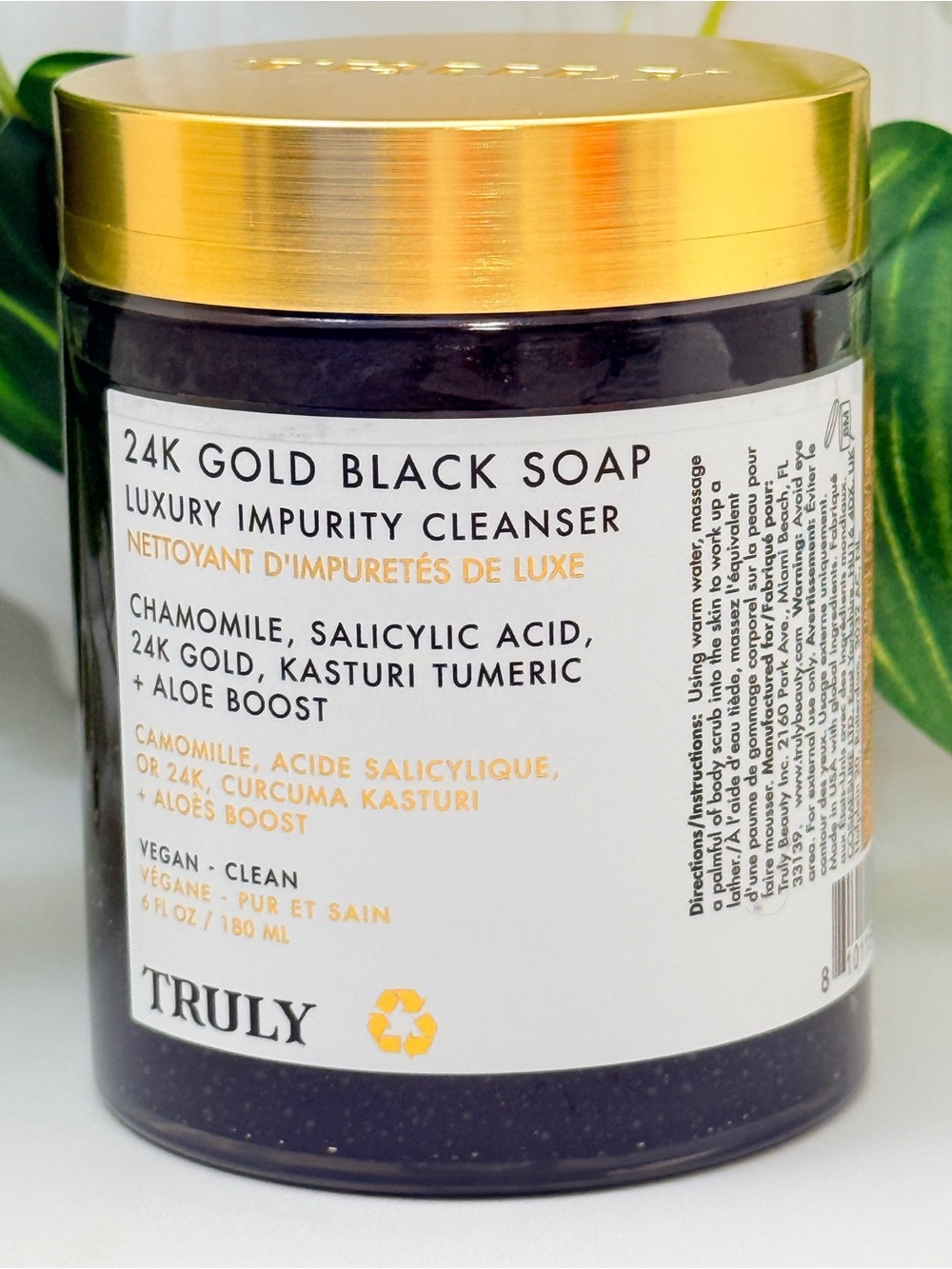 TRULY 24K Gold Black Soap Luxury Cleanser – New & Sealed